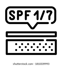 sunscreen layer on skin line icon vector. sunscreen layer on skin sign. isolated contour symbol black illustration