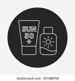 sunscreen line icon