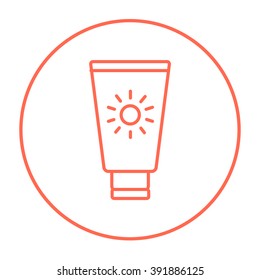 Sunscreen line icon.