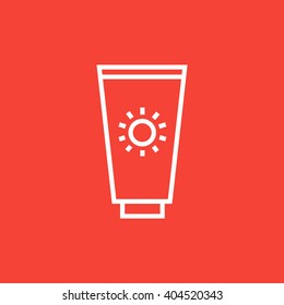 Sunscreen line icon.