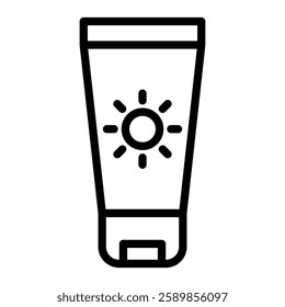 Sunscreen Line Icon Design For Personal And Commercial Use