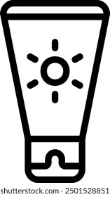 sunscreen line icon illustration vector
