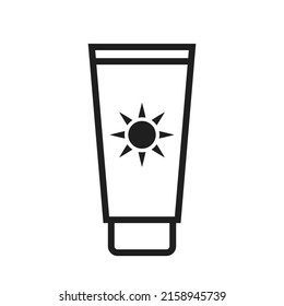Symbol für die Sonnenschutzlinie. Sommer, Strand und Meer Urlaubssymbol. einzelne Vektorgrafik im einfachen Stil