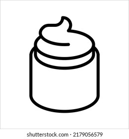 Sunscreen Line Icon. Tanning Product for Protect of UV. Suntan Lotion Outline Icon. Vector Illustration on white background