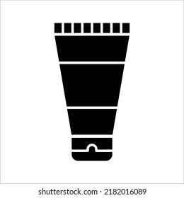 Sunscreen Line Icon. Tanning Product for Protect of UV. Suntan Lotion Outline Icon. Vector Illustration on white background