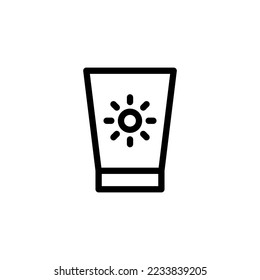 Sunscreen line icon vector design