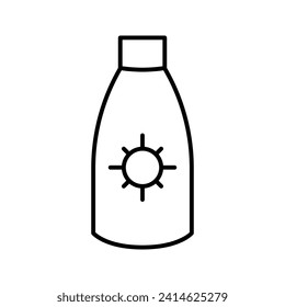 Sunscreen line icon vector design