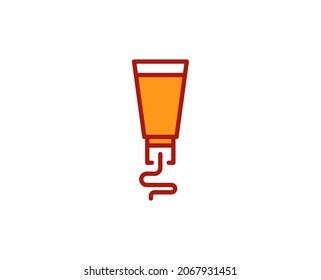 Sunscreen line icon. Vector symbol in trendy flat style on white background. Travel sing for design.