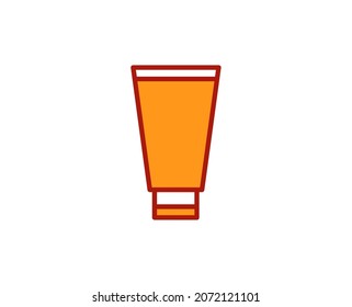 Sunscreen line icon. Vector symbol in trendy flat style on white background. Travel sing for design.