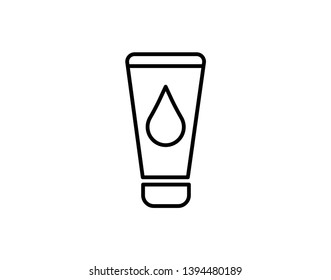 Sunscreen line icon for web, mobile and infographics. Vector black icon isolated on white background. - Vector 