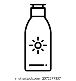 Sunscreen Lotion Icon Element For Design