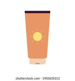 Sunscreen On A White Background Vector Illustration Design