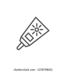 sunscreen outline icon. Elements of Beauty and Cosmetics illustration icon. Signs and symbols can be used for web, logo, mobile app, UI, UX