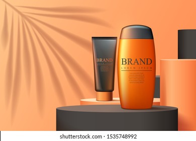 Sunscreen protection care cosmetics template