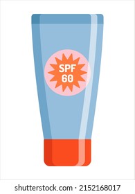 Sunscreen protection cream or lotion. Summer skin care cosmetic product template.