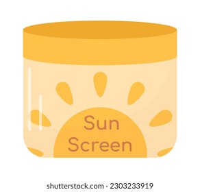 Crema protectora de protector solar. Ilustración del vector