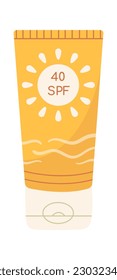 Sunscreen protection cream. Vector illustration