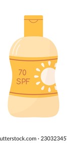Sunscreen protection lotion. Vector illustration