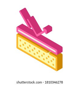 sunscreen protective skin layer isometric icon vector. sunscreen protective skin layer sign. isolated symbol illustration
