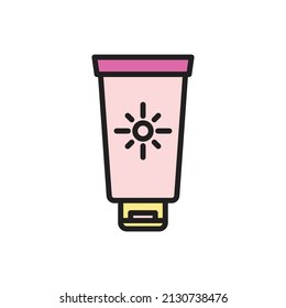 Sunscreen Simple Icon Vector Illustration