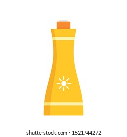 Sunscreen spray icon. Flat illustration of sunscreen spray vector icon for web design