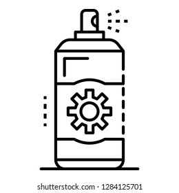 Sunscreen spray icon. Outline sunscreen spray vector icon for web design isolated on white background