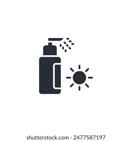 sunscreen spray icon. vector.Editable stroke.linear style sign for use web design,logo.Symbol illustration.