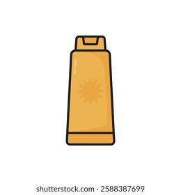 sunscreen sunblock icon vector design illustration flat cartoon style