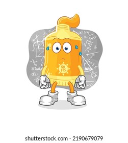the sunscreen thinking hard vector. cartoon character
