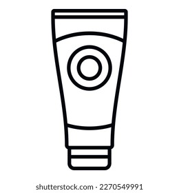 Sunscreen tube icon outline vector. Water park. Family indoor