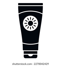 Sunscreen tube icon simple vector. Water park. Family indoor