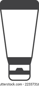 sunscreen tube illustration in minimal style isolated on background