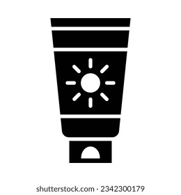 Sunscreen Vector Glyph Icon For Personal And Commercial Use.
