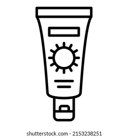 Sunscreen vector icon. Can be used for printing, mobile and web applications.