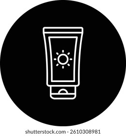 Sunscreen vector icon. Can be used for printing, mobile and web applications.