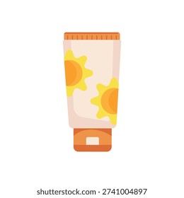 Sunscreen vector icon, clip art sunscreen, sunscreen clip art, sunscreen tube or moisturizing cream flat icon vector, summer skincare illustration
