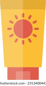 Sunscreen Vector Icon Flat Style