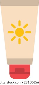 Sunscreen Vector Icon Flat Style