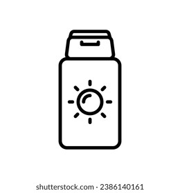 sunscreen vector icon in line style