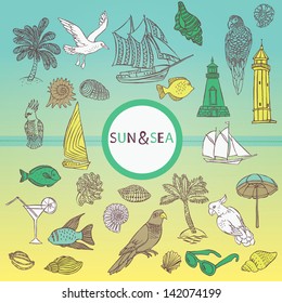 Sun&Sea Vector Set