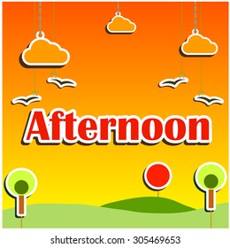 Sunset Artwork Puppets Theater Background