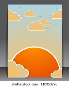 Sunset background. Vector