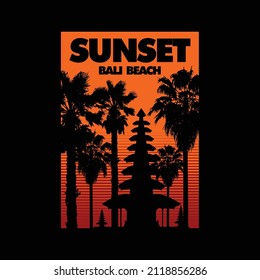 sunset bali beach simple vintage fashion