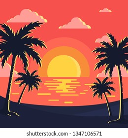 sunset & beach background