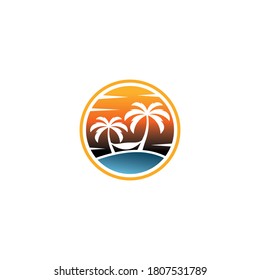 Logo für den Sonnenuntergang von Vektor