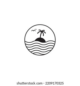 Sunset Beach Logo Simple Logo Simple Stock Vector (Royalty Free ...