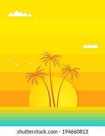 Sunset beach picture