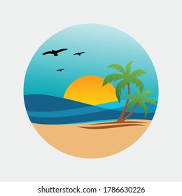 Sunset beach typography, t-shirt graphics, vectors, surf,
