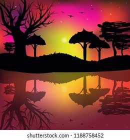 Sunset Beautiful nature background