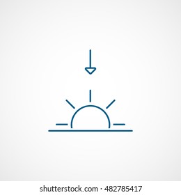 Sunset Blue Line Icon On White Background